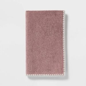 Boho Border Stitch Towel Mauve - Threshold